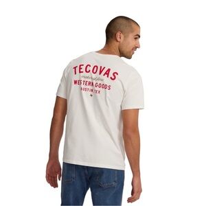Tecovas Western Goods White Tee Austin TX Front Pocket